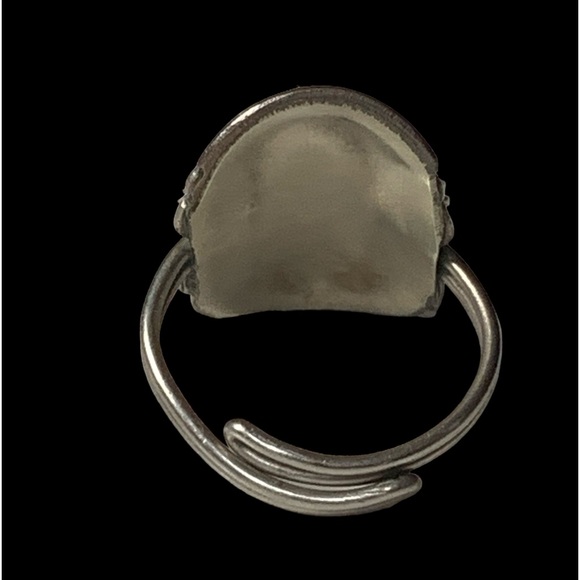 Sterling Silver Serpentine Natural Stone Yellow Green Woman’s Ring Jewelry - Picture 8 of 8